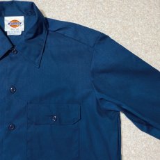 画像4: 「Dickies(ディッキーズ)」90s T/Cツイル 65/35 USA製 ネイビー ワークシャツ (4)