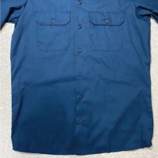 画像5: 「Dickies(ディッキーズ)」90s T/Cツイル 65/35 USA製 ネイビー ワークシャツ (5)