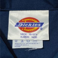 画像8: 「Dickies(ディッキーズ)」90s T/Cツイル 65/35 USA製 ネイビー ワークシャツ (8)