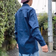 画像19: 「Dickies(ディッキーズ)」90s T/Cツイル 65/35 USA製 ネイビー ワークシャツ (19)