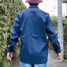 画像20: 「Dickies(ディッキーズ)」90s T/Cツイル 65/35 USA製 ネイビー ワークシャツ (20)