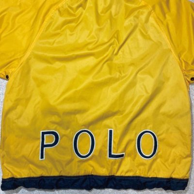 画像1: 「POLO SPORT(ポロスポーツ)」90s XLサイズ フリースライニング ナイロン アノラックジャケット アノラックブルゾン 【送料無料】