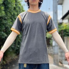 画像13: 「NO BRAND(ノーブランド)」スポーティー ラインリブ リンガー Tシャツ (13)