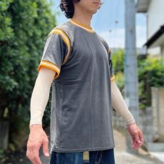 画像14: 「NO BRAND(ノーブランド)」スポーティー ラインリブ リンガー Tシャツ (14)