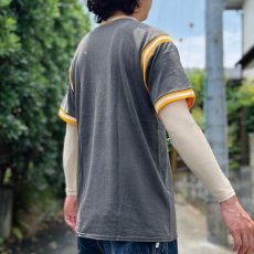 画像16: 「NO BRAND(ノーブランド)」スポーティー ラインリブ リンガー Tシャツ (16)