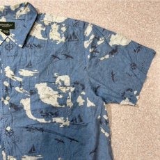 画像4: 「Eddie Bauer(エディー バウアー)」マップ柄 XL レギュラーカラー 半袖シャツ (4)