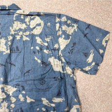 画像13: 「Eddie Bauer(エディー バウアー)」マップ柄 XL レギュラーカラー 半袖シャツ (13)