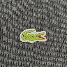 画像6: 「LACOSTE(ラコステ)」90s 8サイズ XLサイズ相当 ブラック×ネイビー コットン 2トーン ニット カーディガン (6)