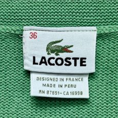 画像7: 「LACOSTE(ラコステ)」90s 36サイズ グリーン コットン Vネック ニット セーター (7)