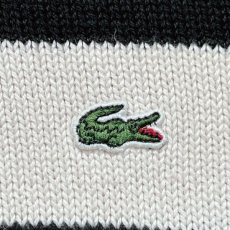 画像6: 「LACOSTE(ラコステ)」90s 38サイズ 白黒ボーダー コットン クルーネック ニット セーター (6)