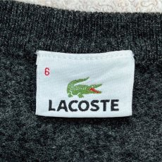 画像7: 「LACOSTE(ラコステ)」90s 6サイズ チャコールグレー ウール ウールマーク クルーネック ニット セーター (7)