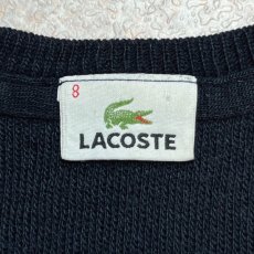 画像7: 「LACOSTE(ラコステ)」90s 8サイズ ブラック ウール ウールマーク Vネック ニット セーター (7)