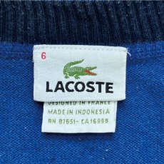 画像7: 「LACOSTE(ラコステ)」90s 6サイズ ブルー コットン Vネック ニット セーター (7)