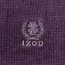 画像6: 「LACOSTE(ラコステ)」IZOD アイゾッド 年代不明 Mサイズ パープル エンブレム コットンニット セーター (6)