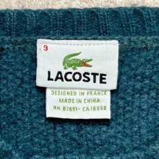 画像6: 「LACOSTE(ラコステ)」90s 9サイズ ブルーグレー カシミア混紡 クルーネック ニット セーター (6)