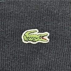 画像6: 「LACOSTE(ラコステ)」90s 8サイズ ネイビー コットン クルーネック ニット セーター (6)