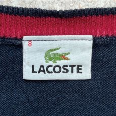 画像7: 「LACOSTE(ラコステ)」90s 8サイズ ネイビー コットン クルーネック ニット セーター (7)