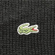 画像6: 「LACOSTE(ラコステ)」90s 6サイズ ブラック コットン Vネック ニット セーター (6)