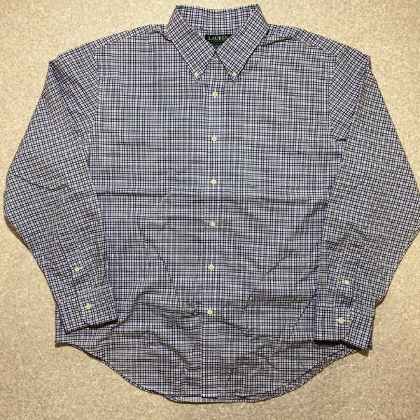 ラルフローレン ビッグ BDシャツ 青 チェック XL クラシックフィット