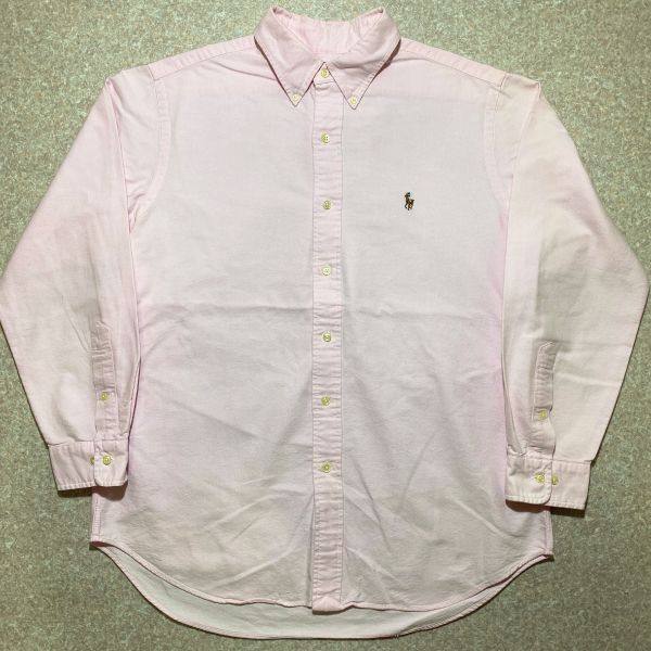 Tシャツ/カットソー6t120cm ピンク　ベア刺繍　オックスフォードシャツ ラルフローレン