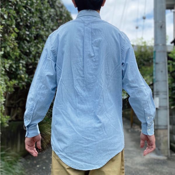 ✨ラルフローレン デニム シャンブレーシャツ ポニー刺繍  XL ブルー