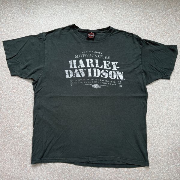 「HARLEY-DAVIDSON(ハーレーダビッドソン)」モーターサイクル 両面プリント Tシャツ