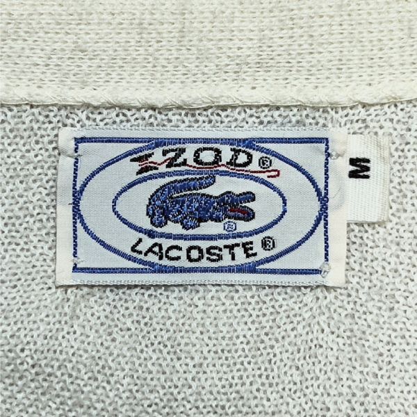 IZOD LACOSTE ラコステ カーディガン 刺繍ロゴ 糸巻きタグ 70s